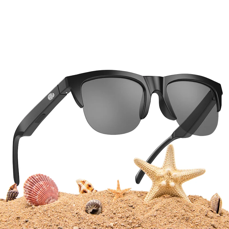 Smart Wireless Sunglasses Bluetooth  Built-In Microphone Speakers Touch & Voice